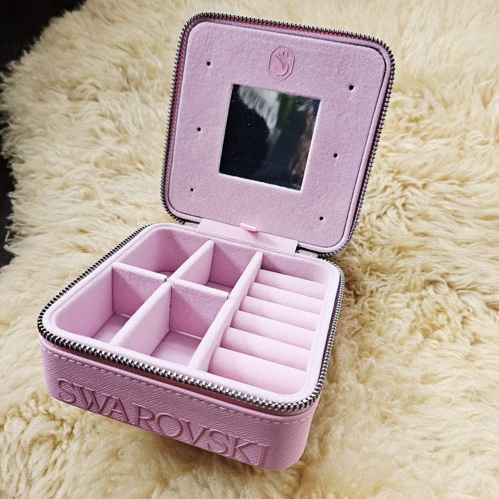 Swarovski Travel Jewelry Box Blush Pink Jewelry Organizer